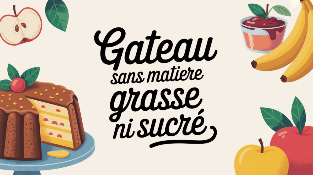Gâteau sans matière grasse ni sucre avec ingrédients naturels