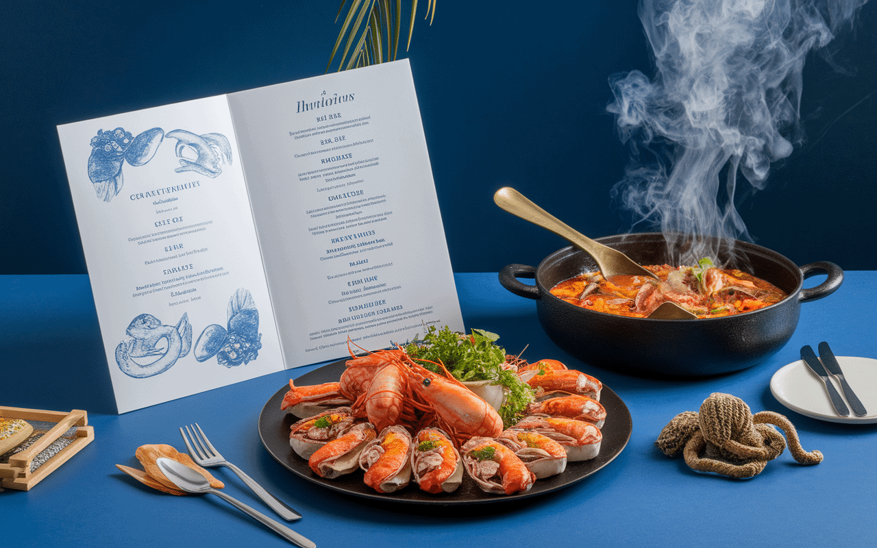 carte spécialités restaurant de fruits de mer nice bouillabaisse