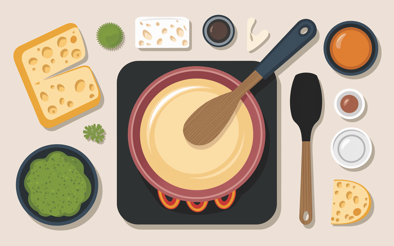 Preparation recette sauce raclette pour frite etape par etape