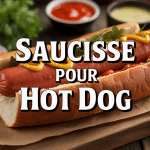 Saucisse pour hot dog grillée avec condiments