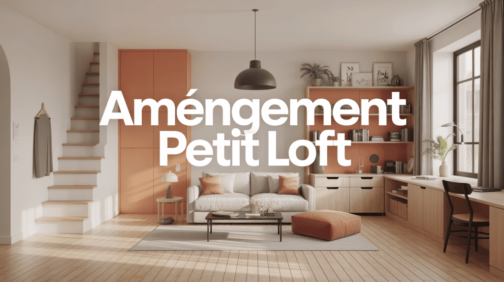 aménagement petit loft lumineux avec mezzanine et verrière