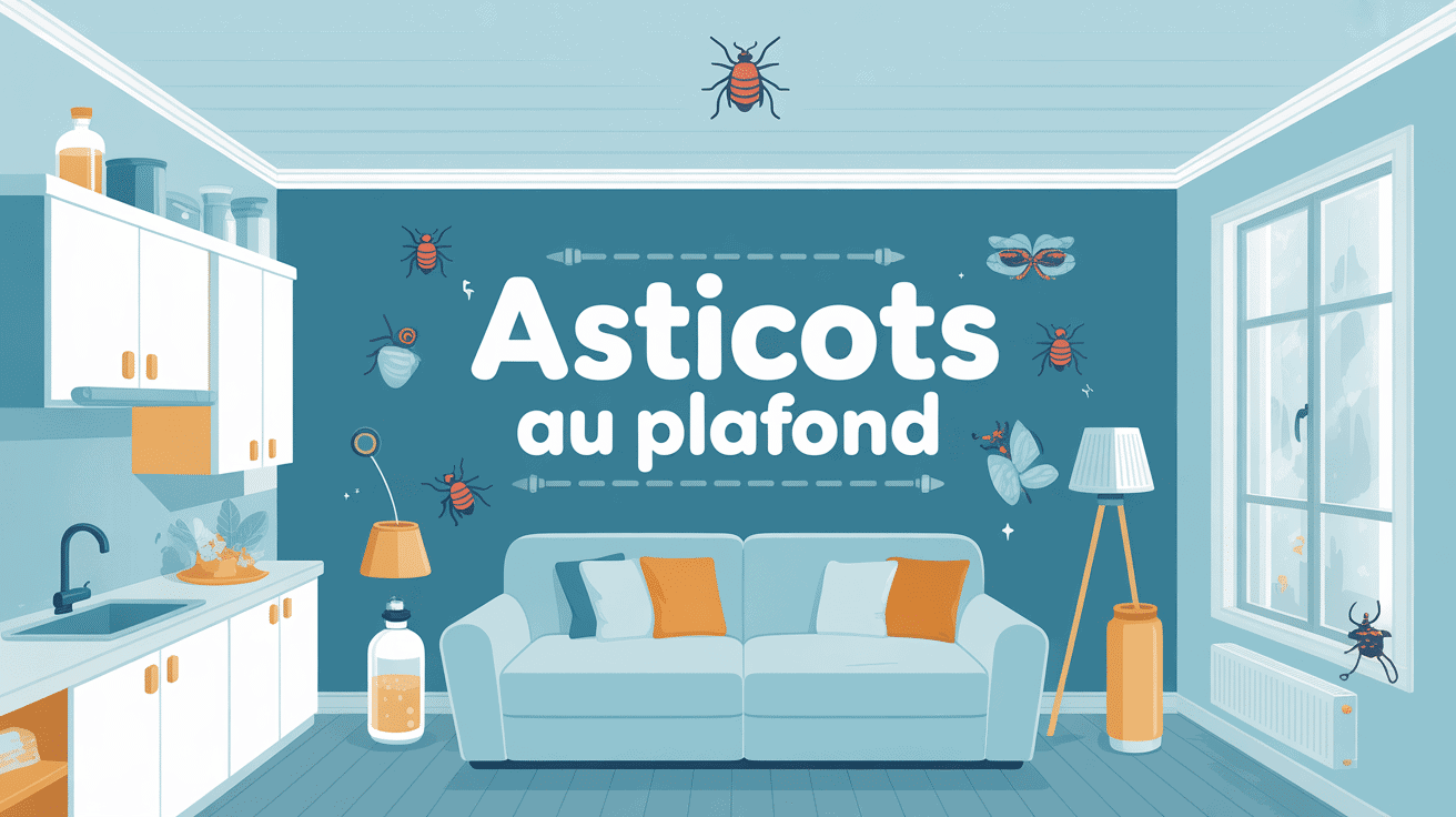 Illustration asticot au plafond, causes et solutions