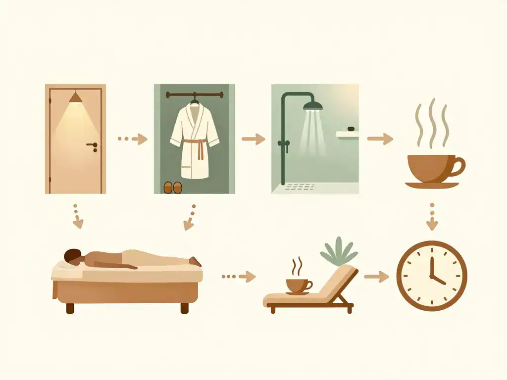 Schéma du déroulé d’une séance body body spa