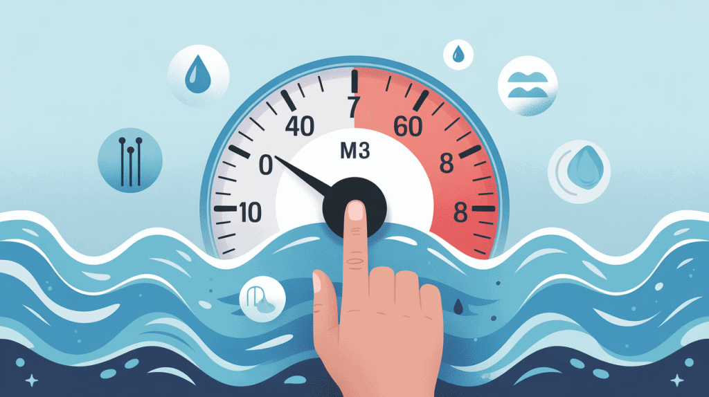 comment lire un compteur d'eau à 8 chiffres, repérer m³ et décimales