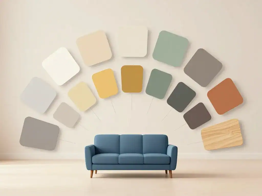 schema couleurs deco salon canape bleu