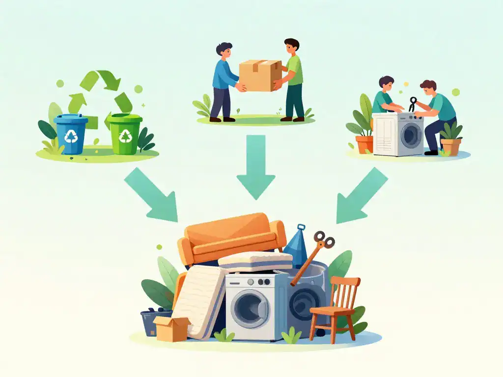 Illustration encombrants Biarritz recyclage decheterie don reparation