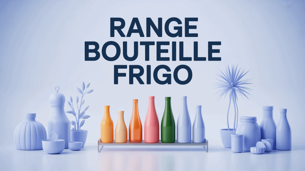 range bouteille frigo dans réfrigérateur ouvert, gain de place