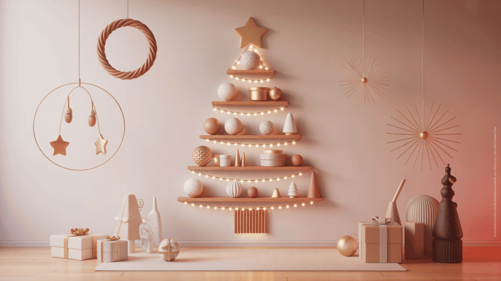 Visuel sapin mural design gain de place