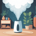a quoi sert un humidificateur d air illustré dans une pièce en hiver