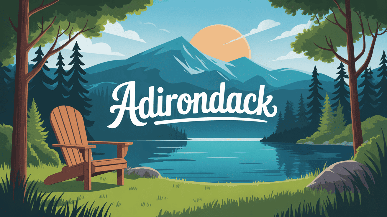 vue adirondak montagne lac chaise emblématique