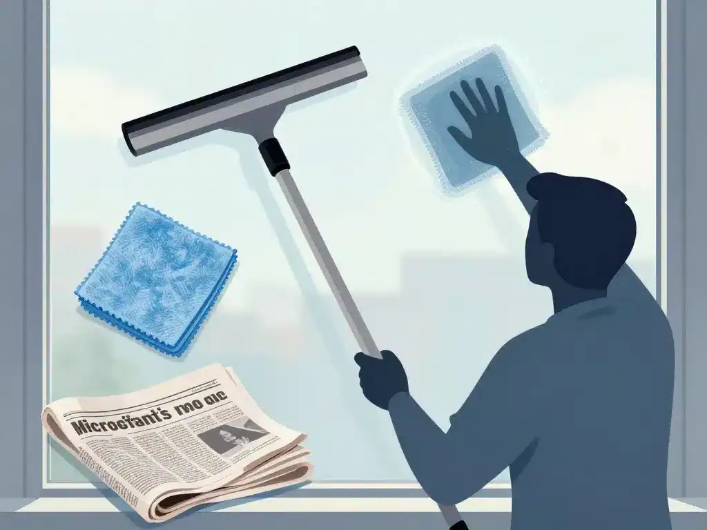 matériel avec quoi nettoyer les vitres sans traces