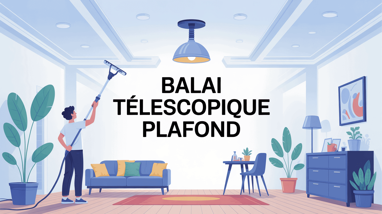 Nettoyage plafond haut avec balai telescopique plafond
