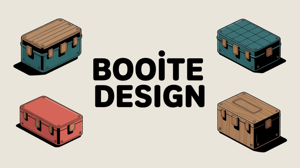 Illustration boîte design haut de gamme