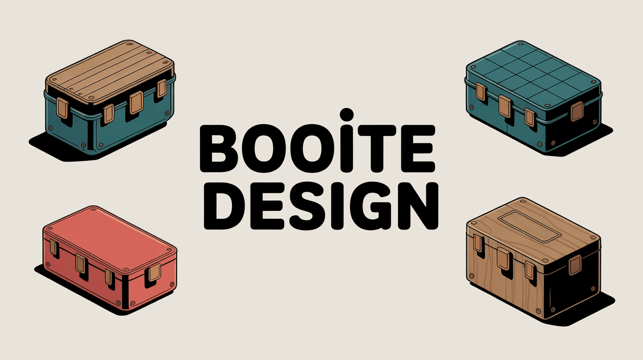 Illustration boîte design haut de gamme