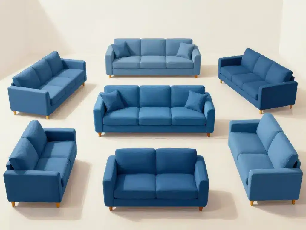 canapé bleu pétrole différents modèles pour salon lumineux