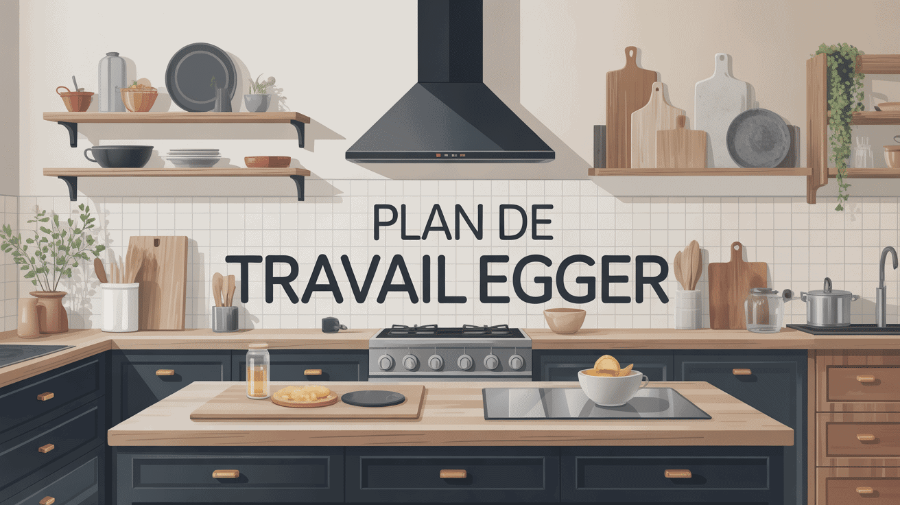 egger plan de travail moderne cuisine illustration vectorielle