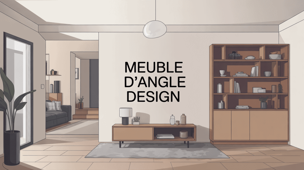 meuble d angle design optimisant l’espace d’un intérieur lumineux