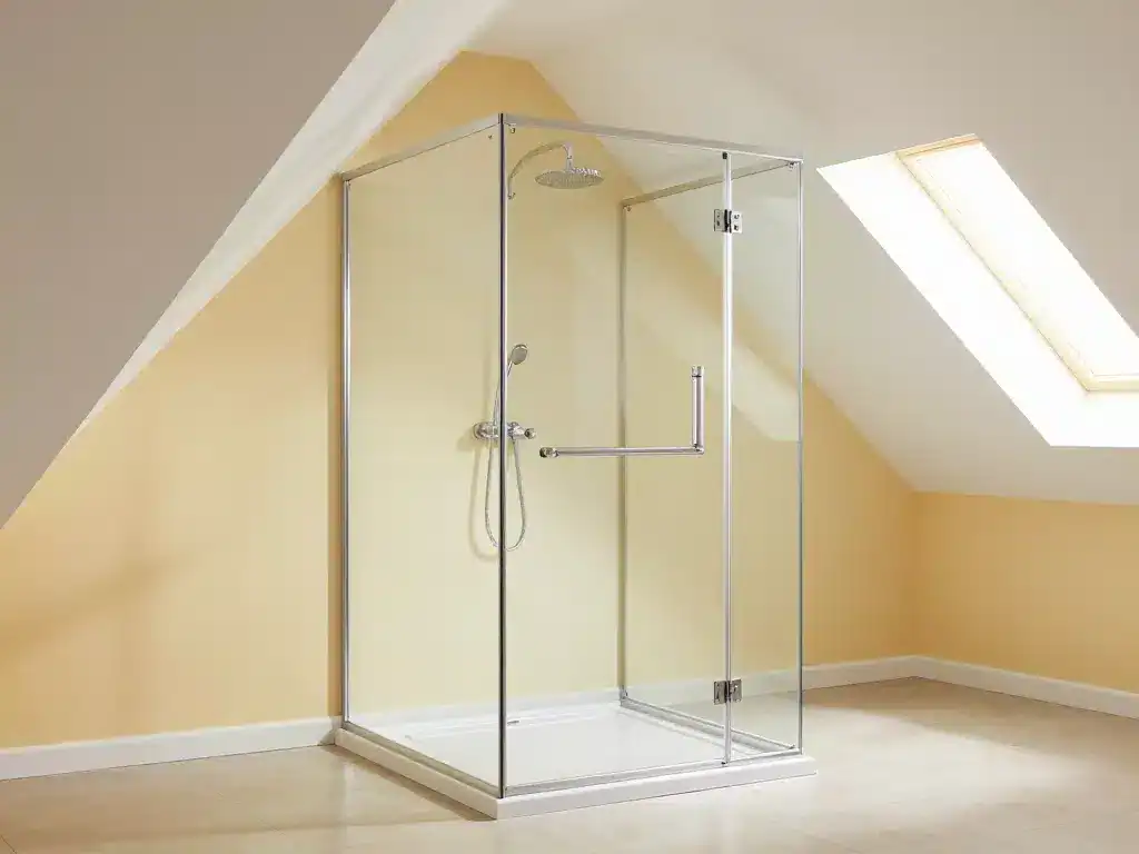 douche moderne salle de bain sous comble 4m2