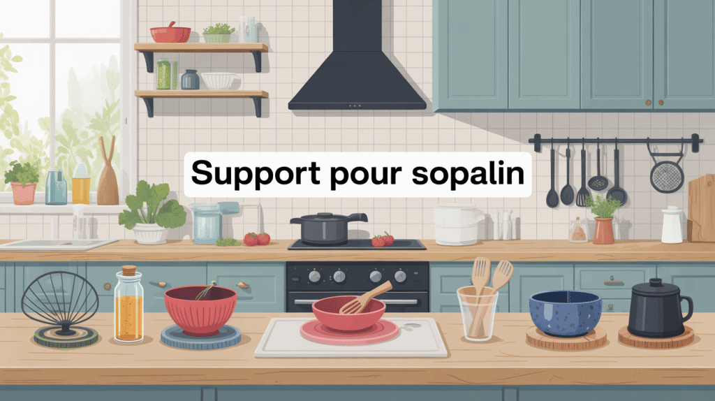 support pour sopalin dans une cuisine moderne