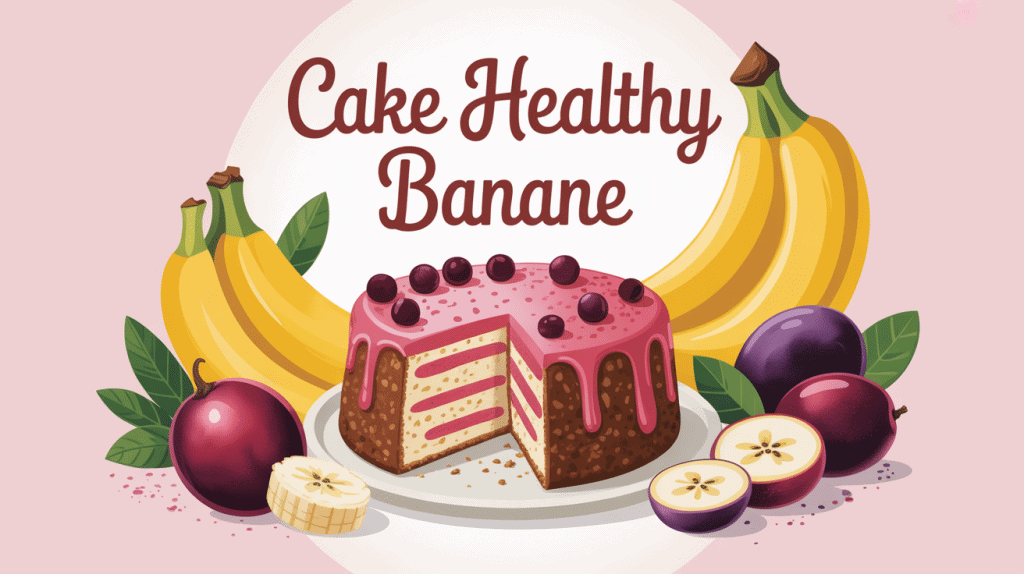cake healthy banane doré et ingrédients naturels