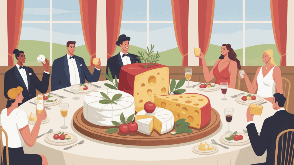 plateau de fromages posé sur table conviviale combien de gramme de fromage par personne