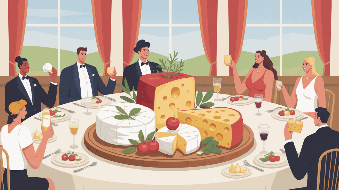 plateau de fromages posé sur table conviviale combien de gramme de fromage par personne