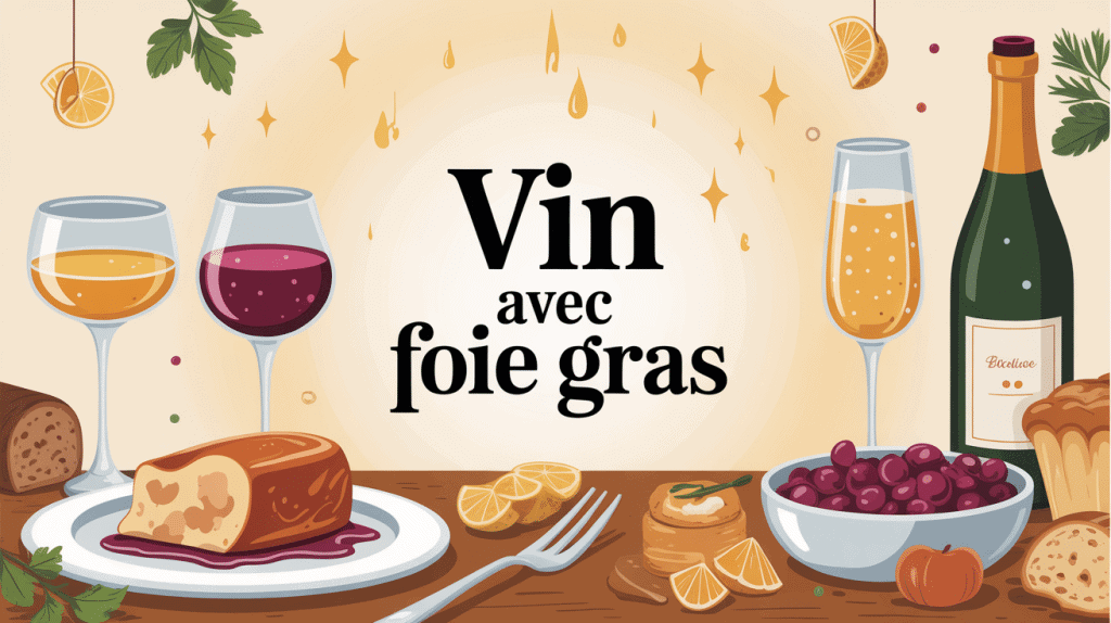 foie gras avec quel vin illustration table festive