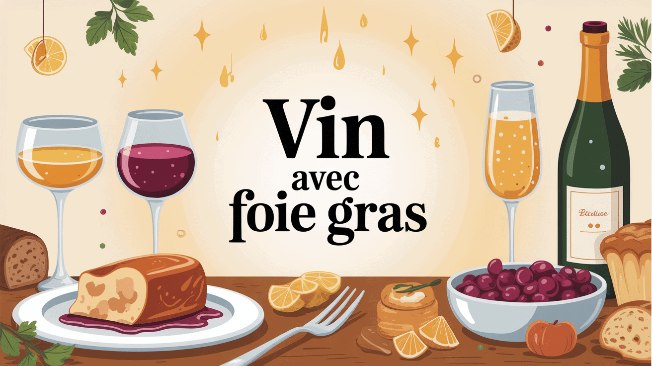 foie gras avec quel vin illustration table festive