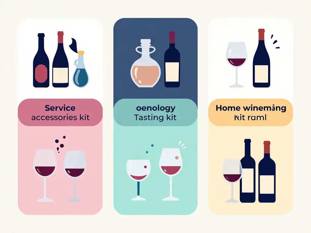 kit vin diagramme types accessoires dégustation fabrication