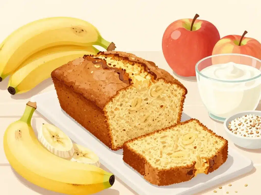 cake healthy banane moelleux avec ingrédients sains