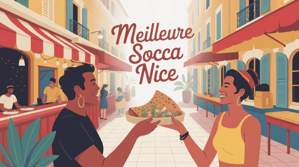 meilleure socca nice illustration ambiance méditerranéenne