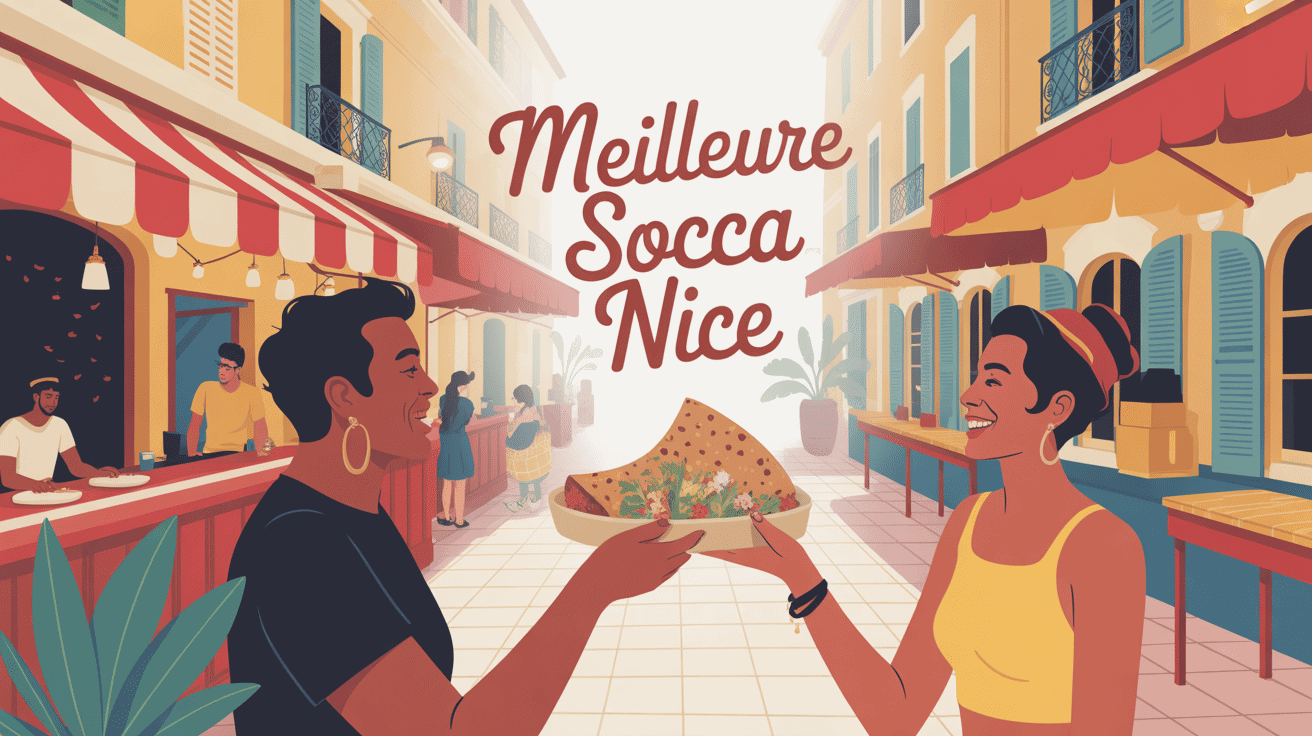 meilleure socca nice illustration ambiance méditerranéenne