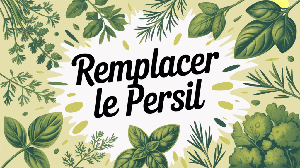 Par quoi remplacer le persil illustration d’herbes aromatiques variées autour d’une assiette