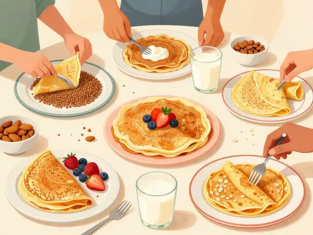 pâte a crêpes sans sucre crepes alternatives farines laits garnitures saines