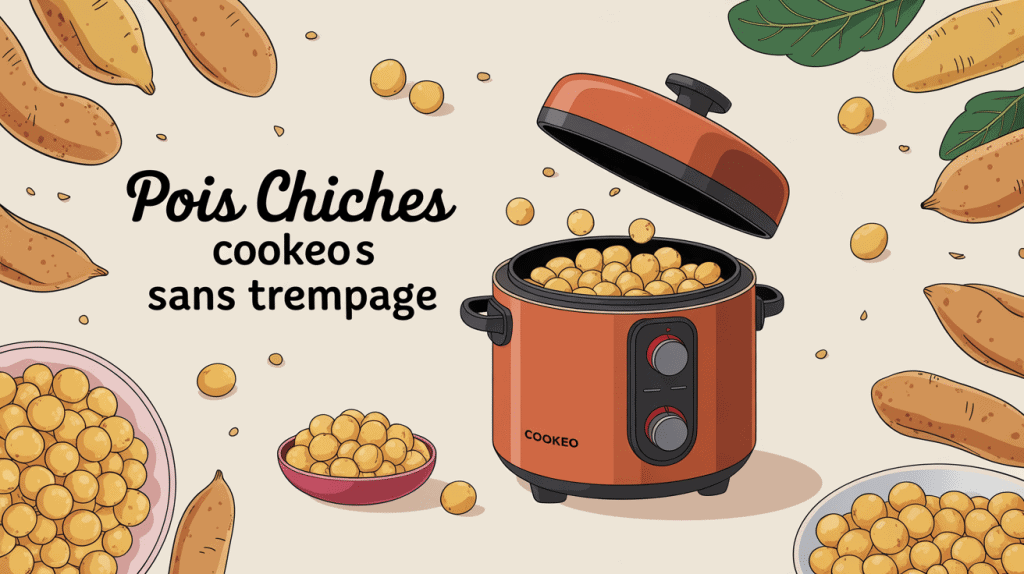pois chiche Cookeo sans trempage cuve ouverte illustration