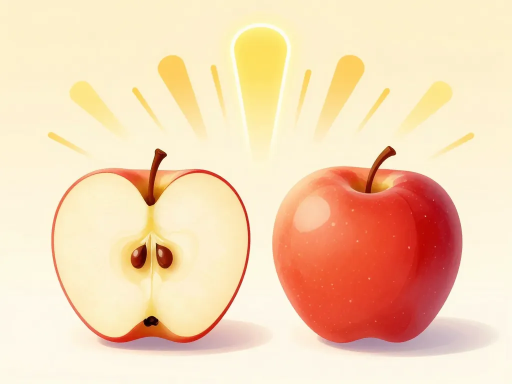 pomme au four sans sucre calorie visuel cru vs cuit