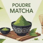 poudre matcha dans bol japonais ambiance zen