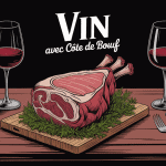 illustration côte de bœuf et verres de vin rouge pour quel vin avec côte de bœuf