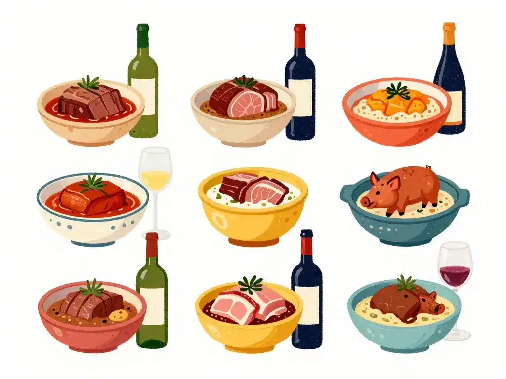 Quel vin pour une daube sur carte culinaire, vins et viandes variées