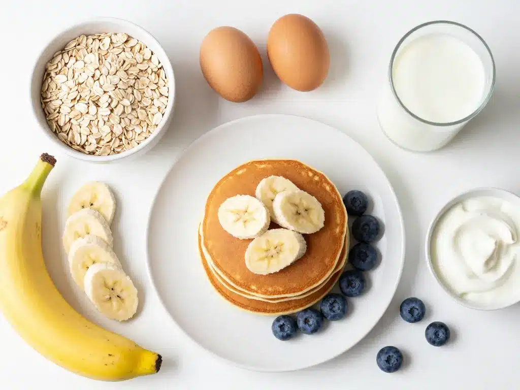 Recette pancake flocon d avoine banane regime ingredients sains