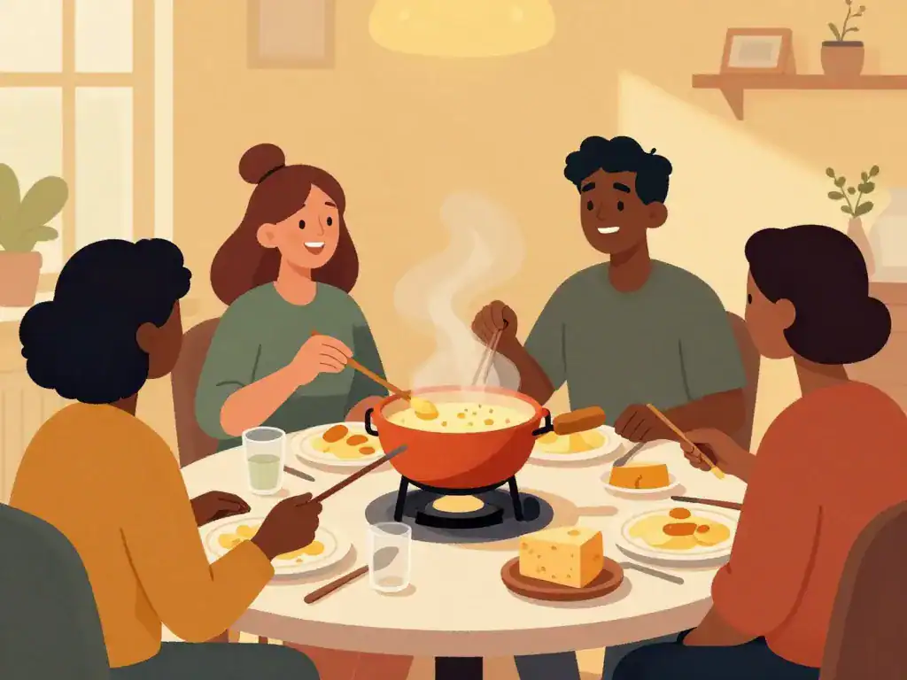 raclette et fondue autour de la table combien de gramme de fromage par personne