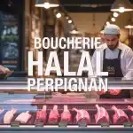 vitrine boucherie halal Perpignan avec viande fraîche et artisan