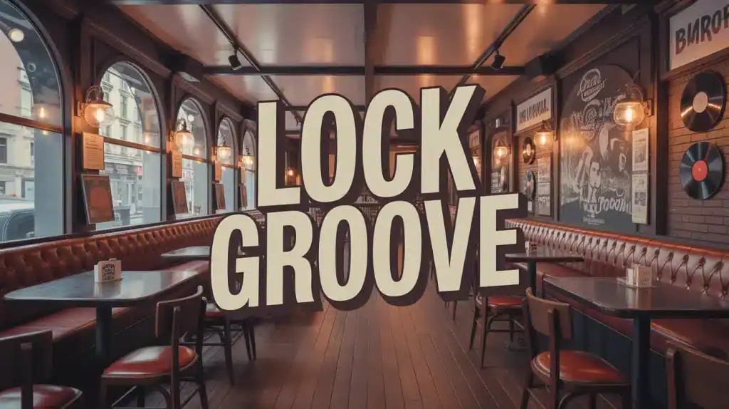 Illustration Lock Groove ambiance rétro rock vinyle