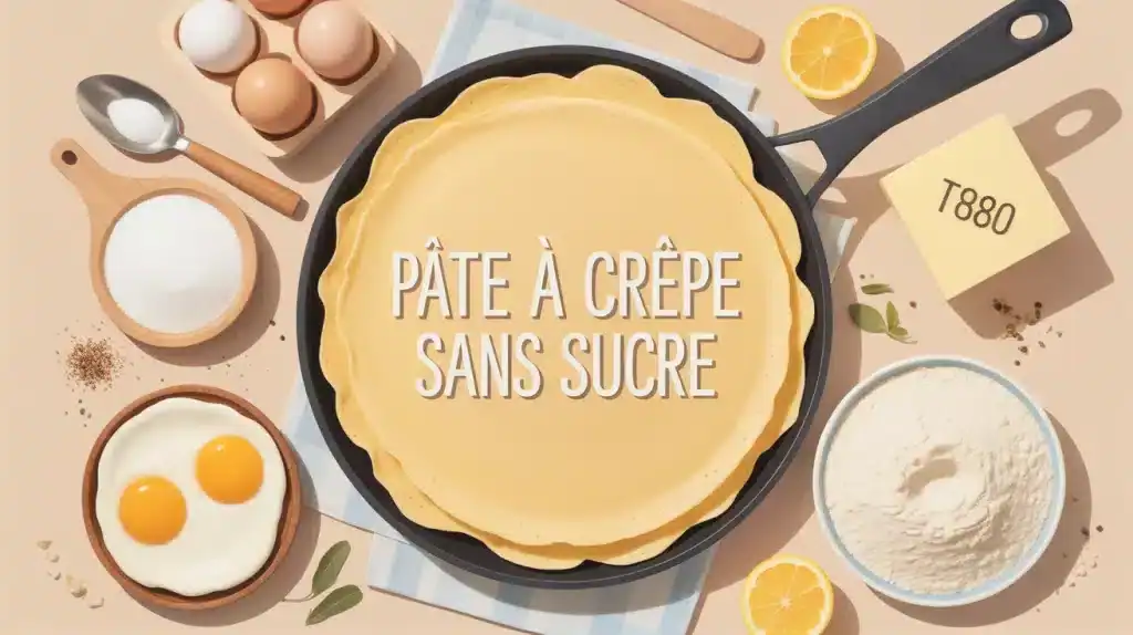 Pâte à crêpe sans sucre : 1 heure de repos et 2 farines pour une texture aérienne