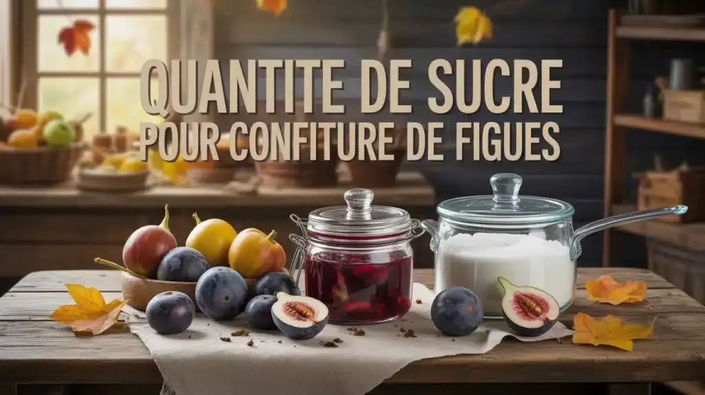 figues fraîches et pots de confiture quantité de sucre pour confiture de figues