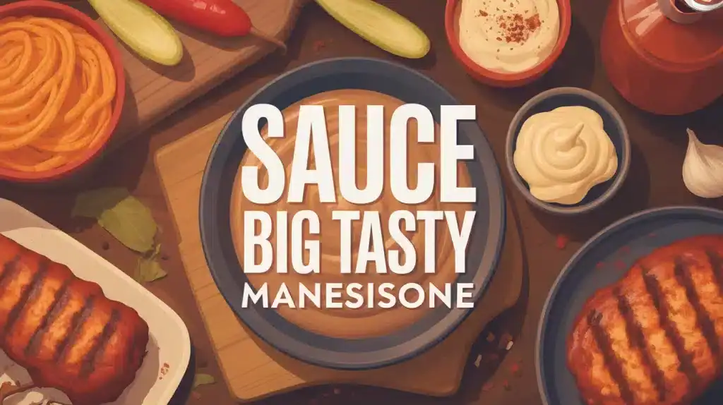 illustration sauce Big Tasty maison avec ingrédients clés