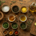 assaisonnement bols d'épices et herbes