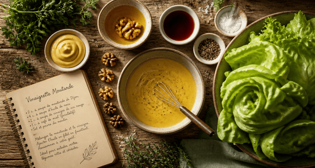 Vinaigrette à la moutarde : la technique infaillible pour une émulsion stable et savoureuse