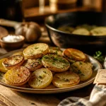 Accompagnement de pommes de terre : pommes de terre sarladaises dorées au persil