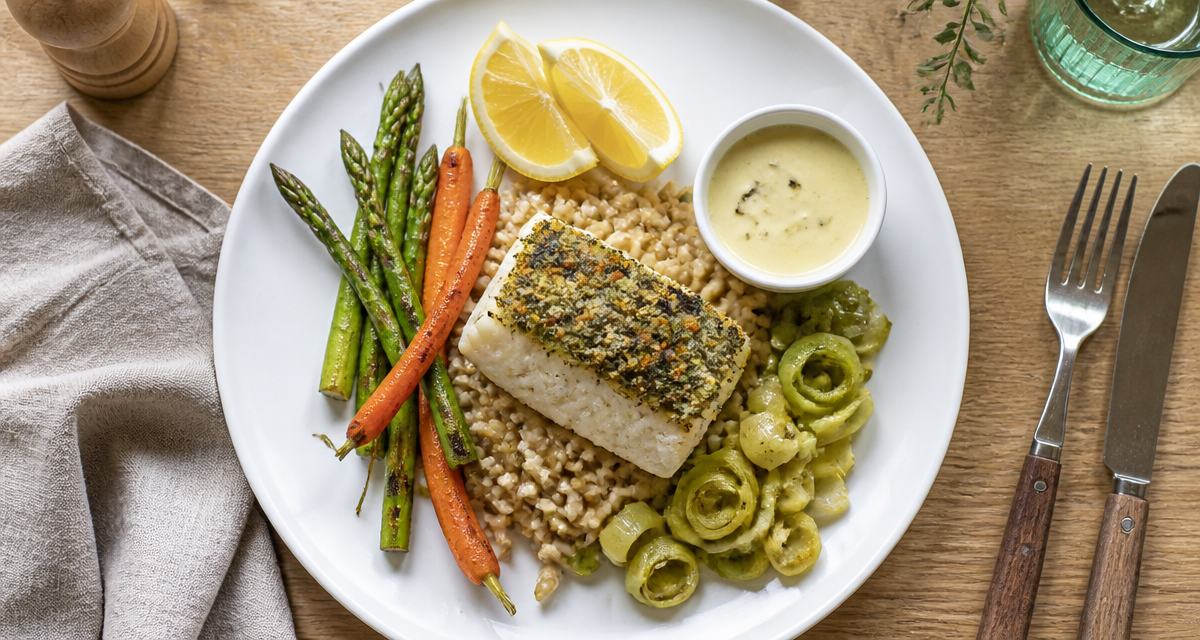 accompagnement pour cabillaud avec légumes et sauce